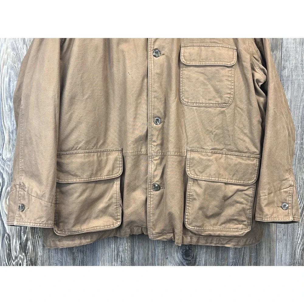 Vtg Eddie Bauer Down Filled‎ Brown Work Chore Barn Coat Jacket XL Gorpcore Chore